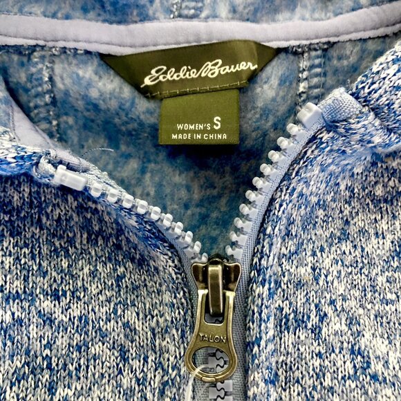 Eddie Bauer Radiator Fleece 2.0 Hooded Full Zip Jacket Women Size S Blue Soft - Picture 4 of 16
